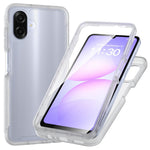 Mobilcover til Samsung Galaxy A08 4G / A07s 4G / A07 5G / A07 4G / A06 5G / A06 4G, gennemsigtig mat PC + TPU-bagside med PET-skærmfilm