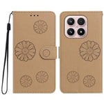 For Xiaomi 17 Daisy Pattern PU Leather Wallet Phone Cover with Wrist Strap