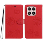 For Xiaomi 17 Daisy Pattern PU Leather Wallet Phone Cover with Wrist Strap
