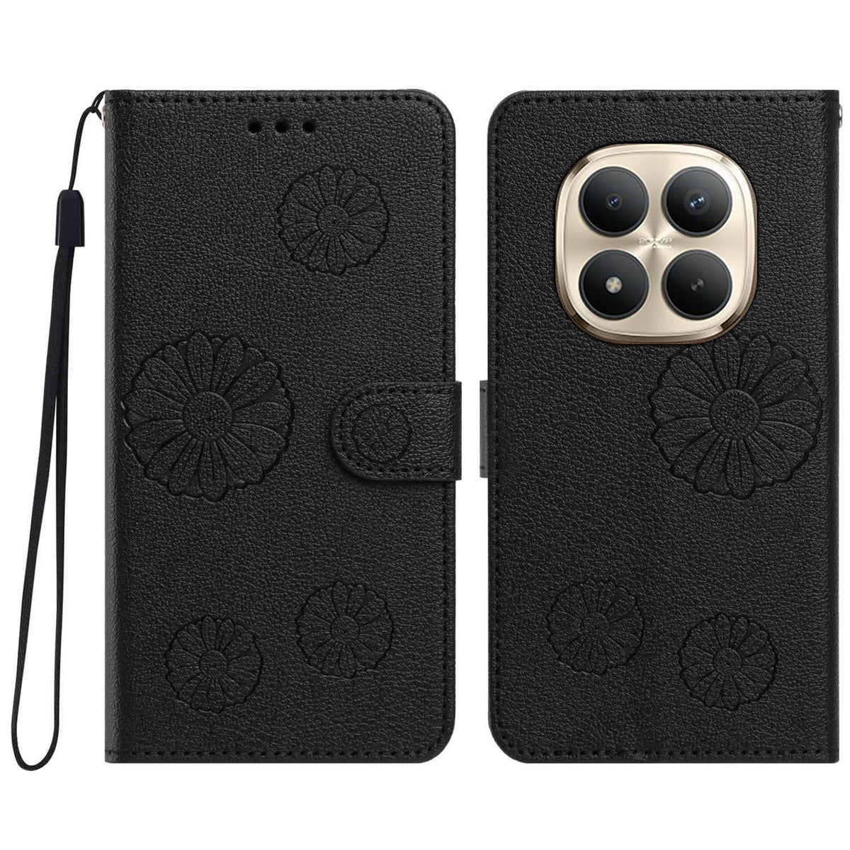 For Xiaomi Redmi Note 15 Pro 5G (Global) Daisy Pattern PU Leather Wallet Phone Cover with Wrist Strap