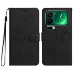 Xiaomi 17 Pro Daisy Mönstrat PU-läder Plånboksfodral med Handledsrem