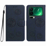 Xiaomi 17 Pro Daisy Mönstrat PU-läder Plånboksfodral med Handledsrem