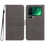 Xiaomi 17 Pro Daisy Mönstrat PU-läder Plånboksfodral med Handledsrem