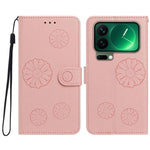 Xiaomi 17 Pro Daisy Mönstrat PU-läder Plånboksfodral med Handledsrem