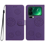 Xiaomi 17 Pro Daisy Mönstrat PU-läder Plånboksfodral med Handledsrem