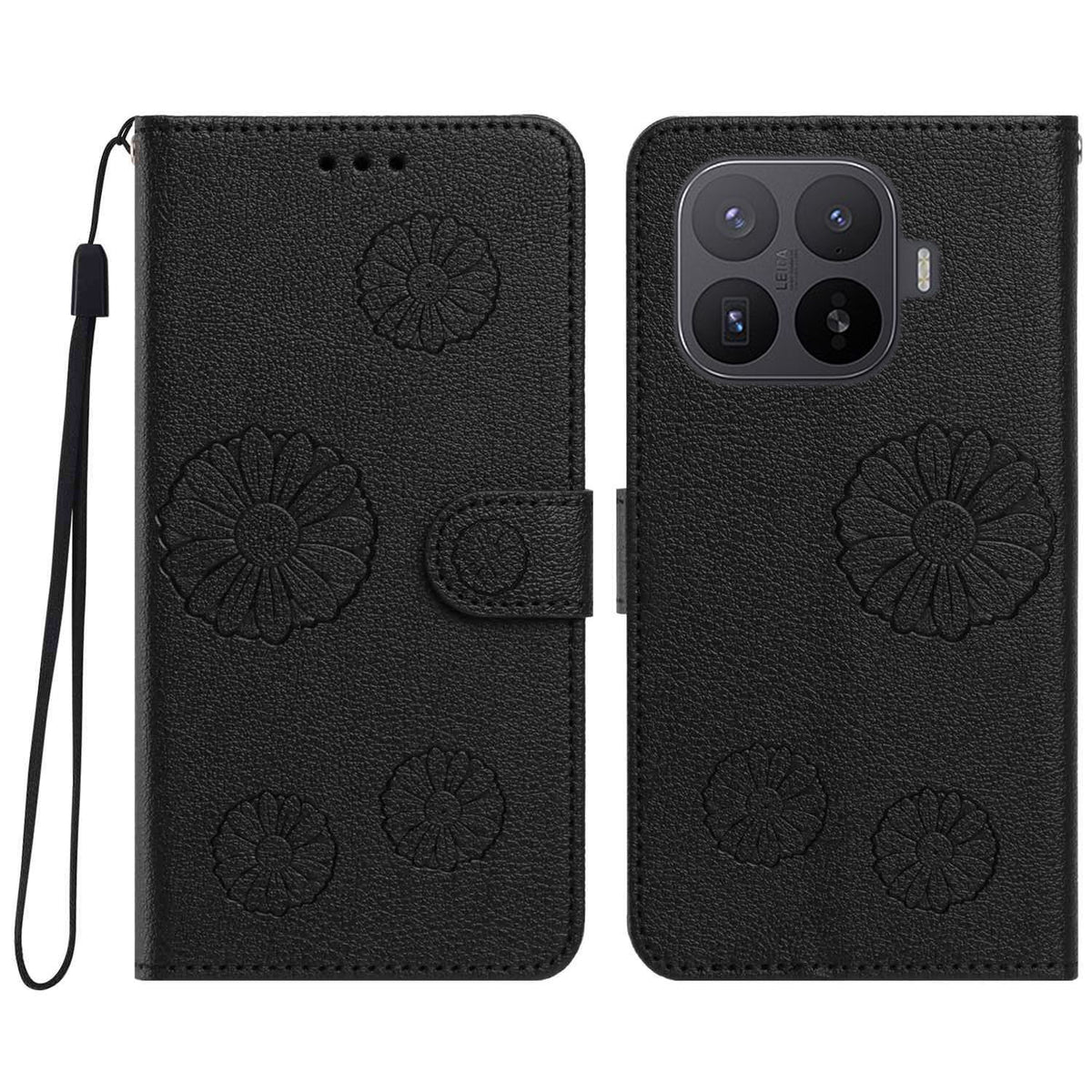 For Xiaomi 17T Pro Daisy Pattern PU Leather Wallet Phone Cover with Wrist Strap