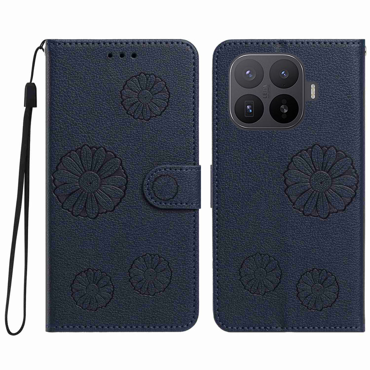 For Xiaomi 17T Pro Daisy Pattern PU Leather Wallet Phone Cover with Wrist Strap