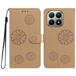 For Xiaomi 15T Daisy Pattern PU Leather Wallet Phone Cover with Wrist Strap