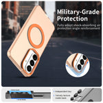 For Samsung Galaxy S24 Magnetic Case Anti Drop Phone Cover with Camera Lens Protector + Tempered Glass Screen Protector