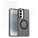 For Samsung Galaxy S24+ Magnetic Case Anti Drop Phone Cover with Camera Lens Protector + Tempered Glass Screen Protector