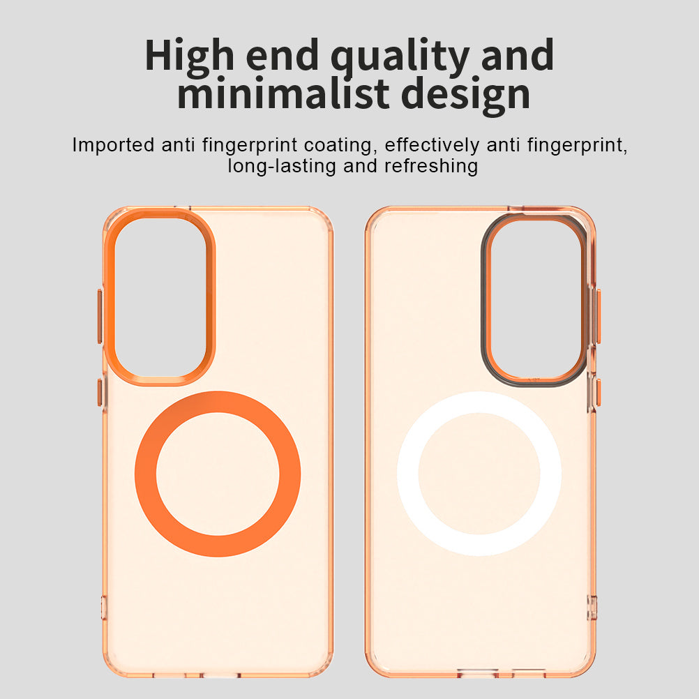 For Samsung Galaxy S24 FE Magnetic Case Anti Drop Phone Cover with Camera Lens Protector + Tempered Glass Screen Protector