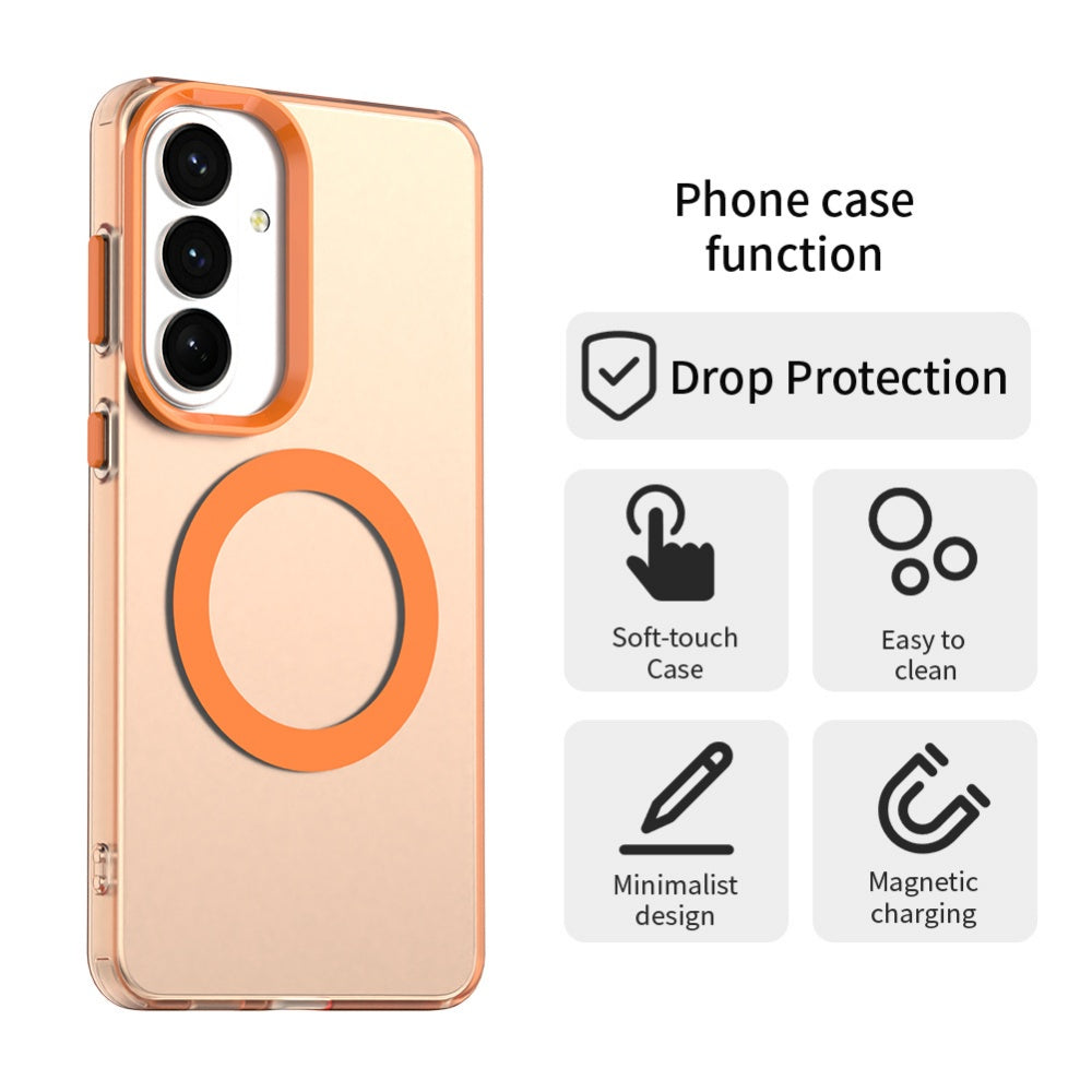 Samsung Galaxy A56 5G Magnetiskt Skal Anti-fall mobilskydd med Kameralinsskydd + Härdat Glas Skärmskydd