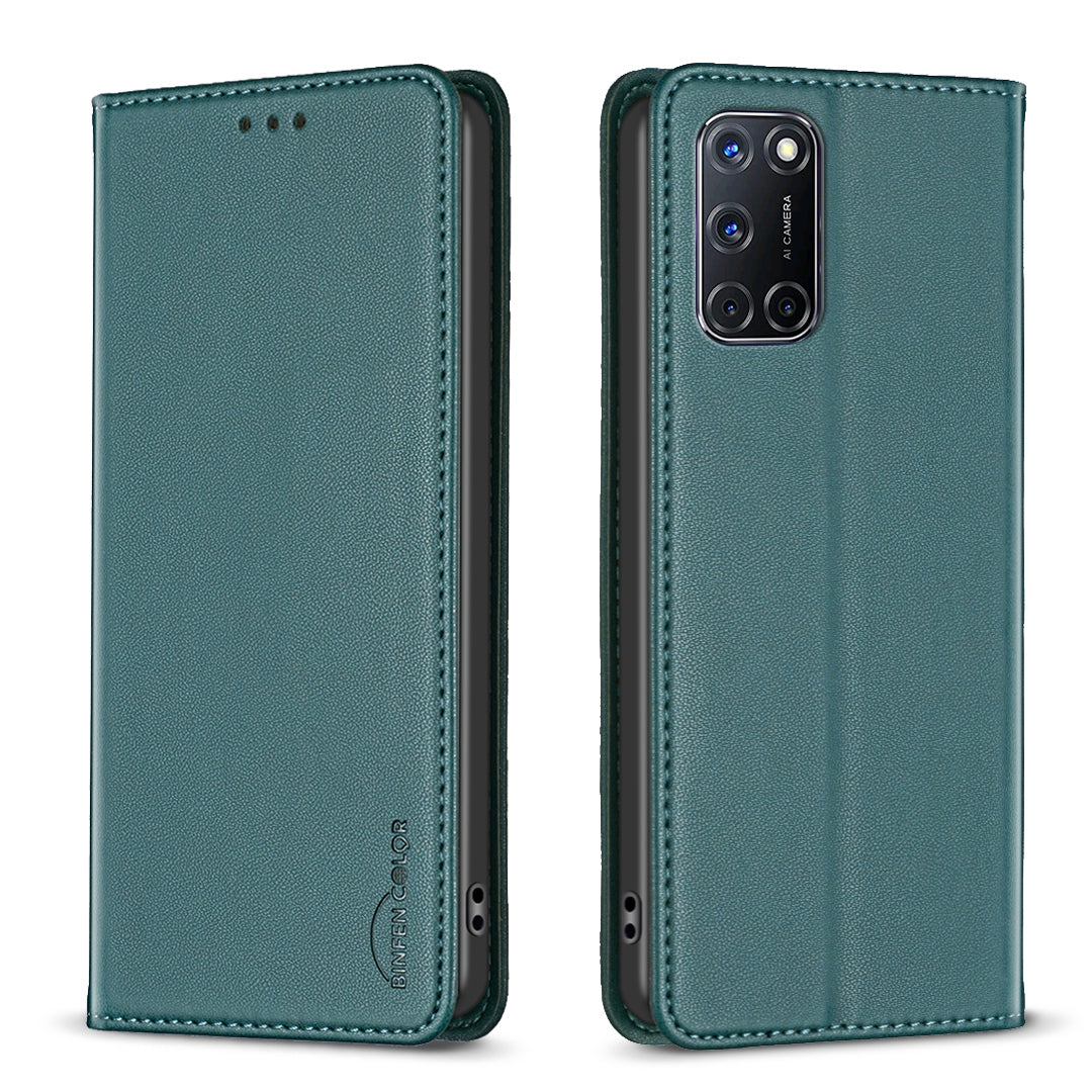 BINFEN COLOR för Samsung Galaxy A52 5G / Galaxy A52s 5G / Galaxy A52 4G Läderfodral BF18 mobilstativ med Korthållare