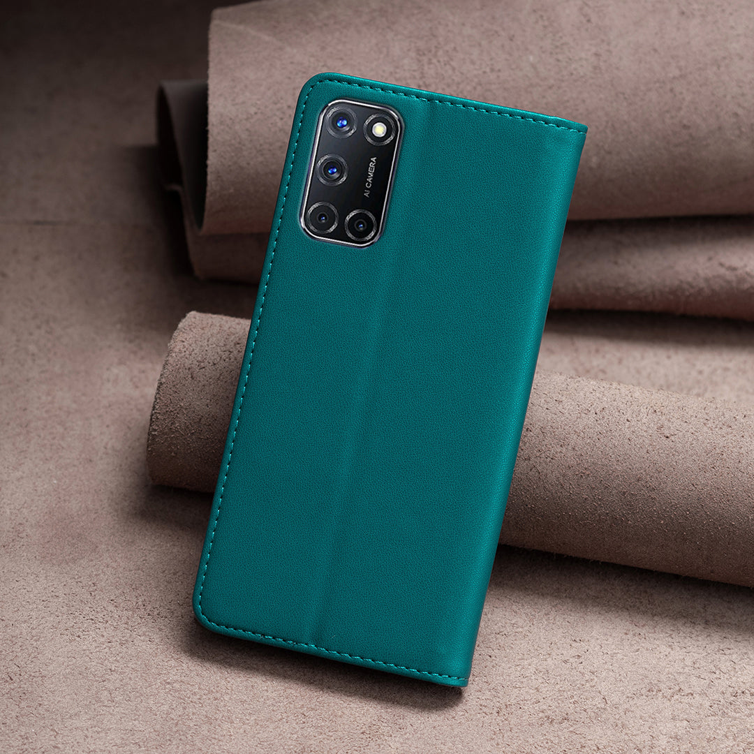 BINFEN COLOR för Samsung Galaxy A52 5G / Galaxy A52s 5G / Galaxy A52 4G Läderfodral BF18 mobilstativ med Korthållare