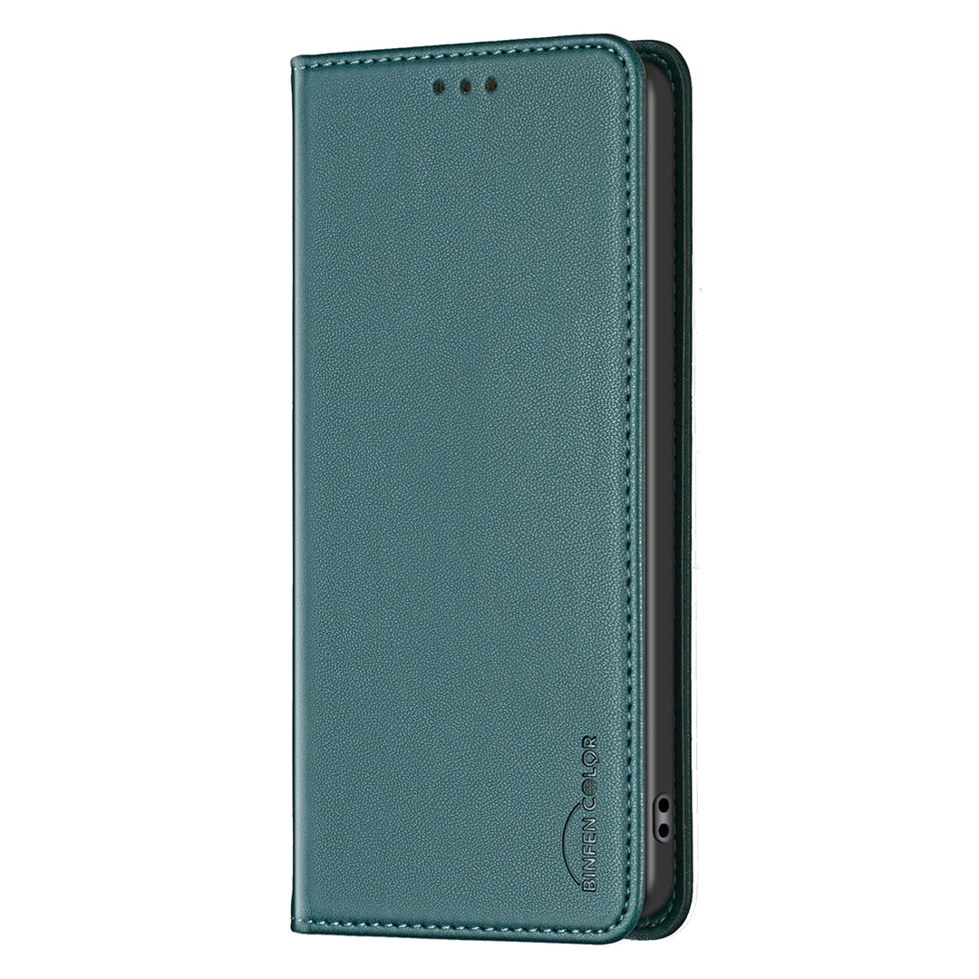 BINFEN COLOR för Samsung Galaxy A52 5G / Galaxy A52s 5G / Galaxy A52 4G Läderfodral BF18 mobilstativ med Korthållare