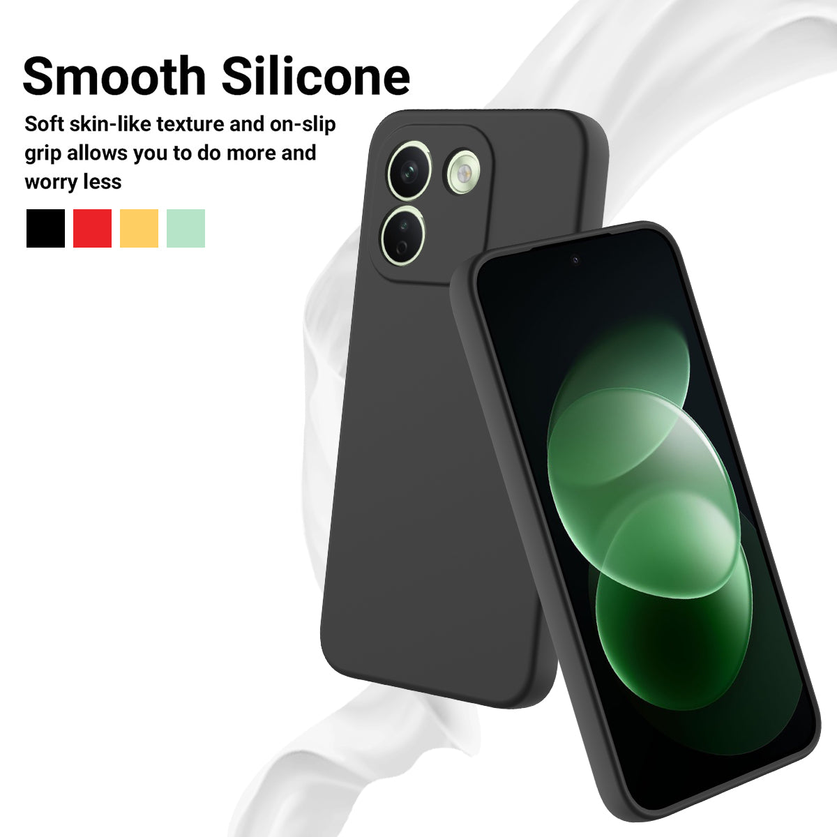 Xiaomi Poco X8 Power 5G / Xiaomi Redmi Note 17 Pro Max 5G flytande silikonskal mobilbaksida med handrem