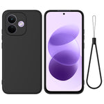 For Xiaomi Redmi Note 17 Pro 5G Liquid Silicone Case Phone Back Cover with Hand Strap