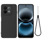 Huawei Nova Y74 4G Flytande Silikonskal mobil Baksida med Handrem