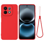 Huawei Nova Y74 4G Flytande Silikonskal mobil Baksida med Handrem