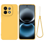 Huawei Nova Y74 4G Flytande Silikonskal mobil Baksida med Handrem