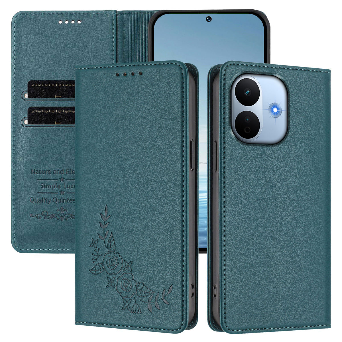 Xiaomi Redmi Note 17 Pro Max 5G / Xiaomi Redmi Note 17 Pro+ 5G Plånboksfodral Pion Blommönster TPU PU-läder Flipfodral