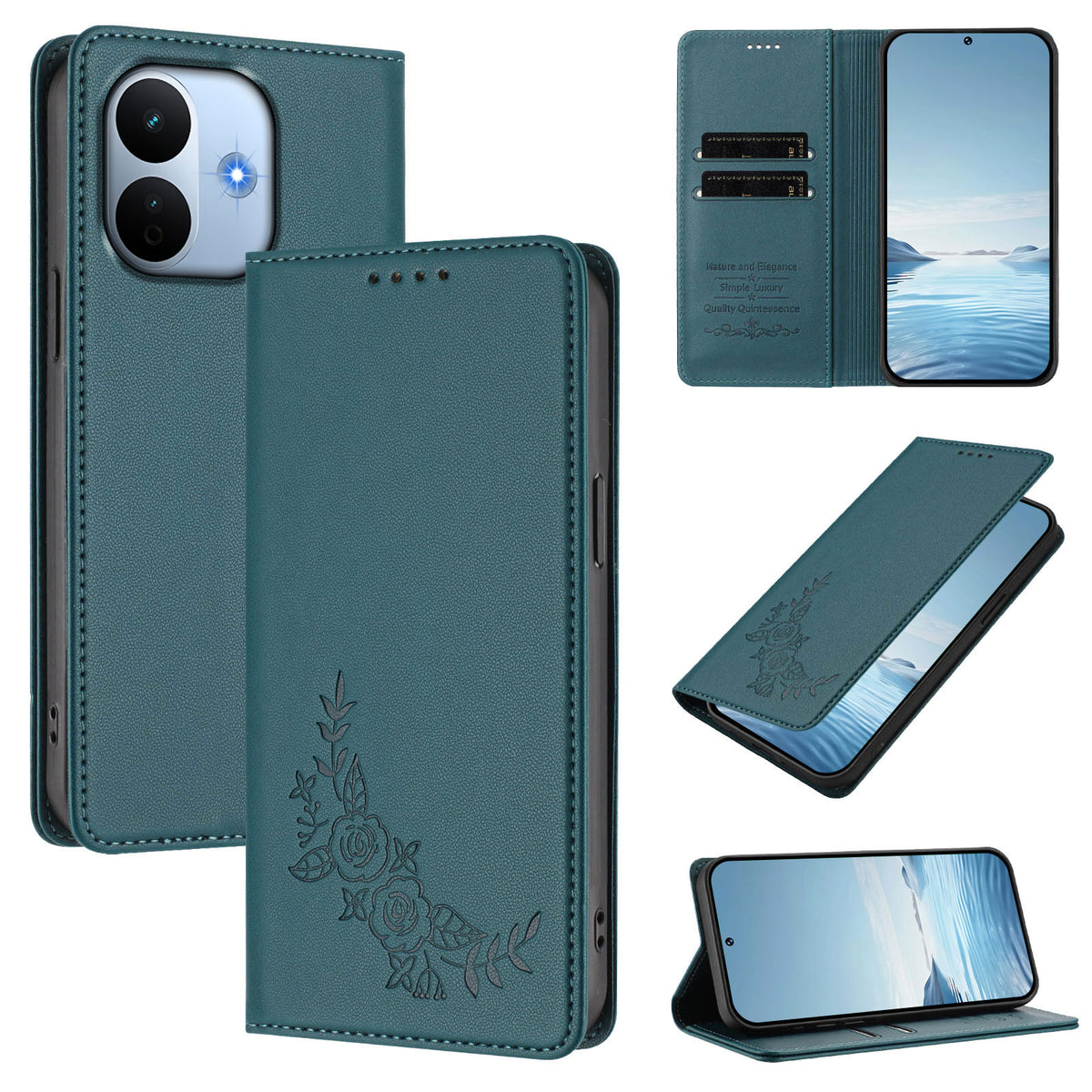 Xiaomi Redmi Note 17 Pro Max 5G / Xiaomi Redmi Note 17 Pro+ 5G Plånboksfodral Pion Blommönster TPU PU-läder Flipfodral
