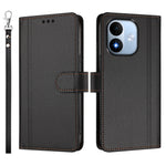 Cover til Xiaomi Redmi Note 17 5G (Global) / Xiaomi Redmi Note 17 (Indien/Kina) 5G / Xiaomi Redmi Note 17 4G (Global), 9 kortlommer, PU-læder, sammenklappeligt tegnebogscover med håndledsrem