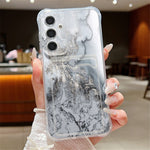 Samsung Galaxy A17 5G / A17 4G TPU-skal Marmormönster Kortplats Fyra Hörn Airbag Fallskydd Exakta Utskärningar mobilskal