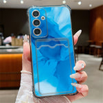 Samsung Galaxy A17 5G / A17 4G TPU-skal Marmormönster Kortplats Fyra Hörn Airbag Fallskydd Exakta Utskärningar mobilskal