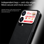 Xiaomi 18 Pro Max-skal PU + TPU + PC-mobilbaksida med metalllinsram