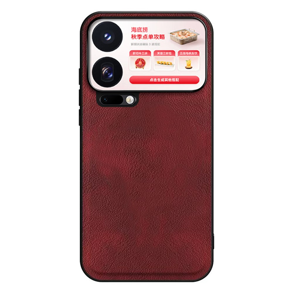 Xiaomi 18 Pro Max-skal PU + TPU + PC-mobilbaksida med metalllinsram
