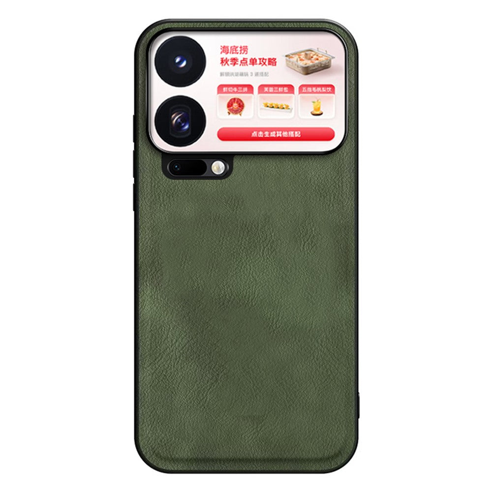 Xiaomi 18 Pro Max-skal PU + TPU + PC-mobilbaksida med metalllinsram