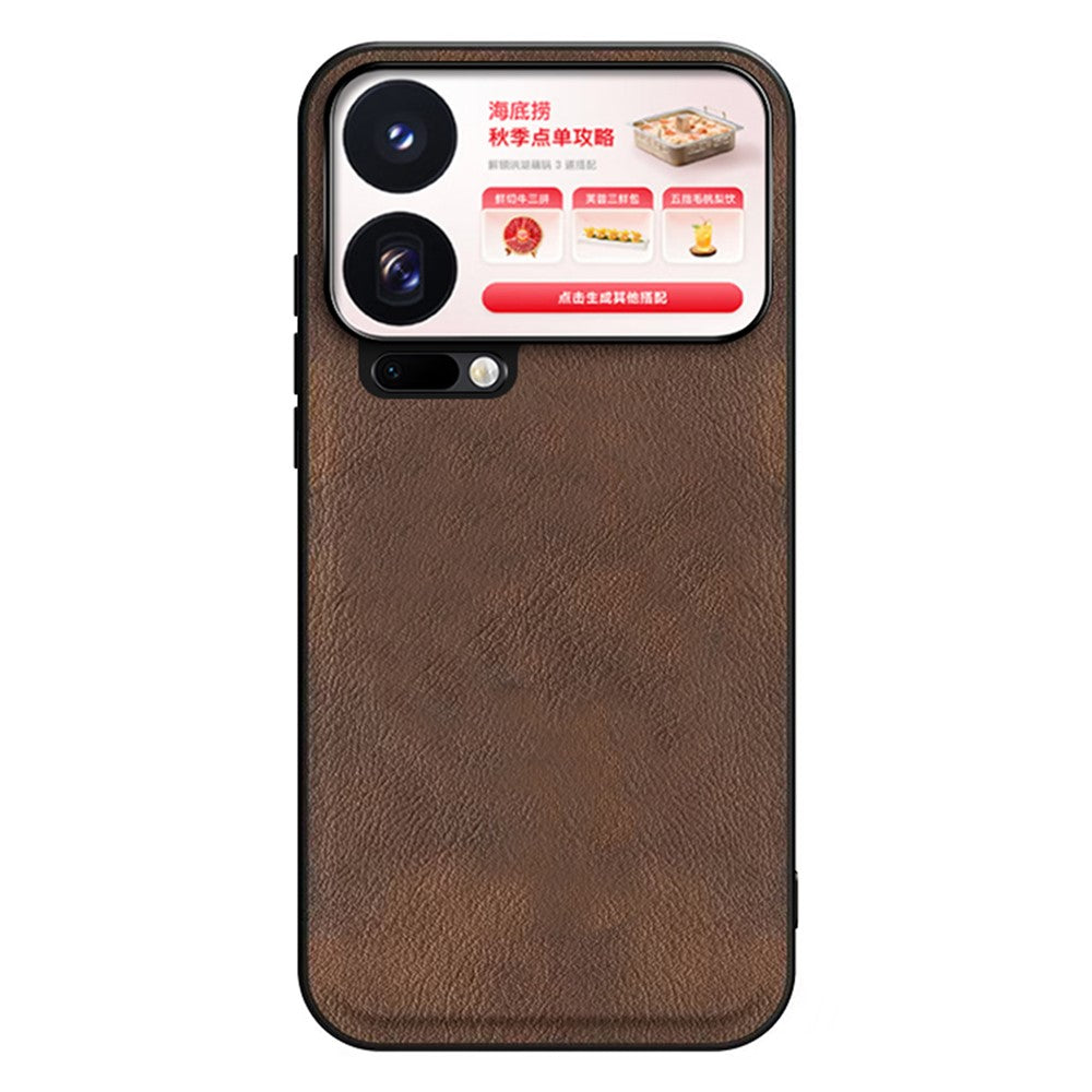 Xiaomi 18 Pro Max-skal PU + TPU + PC-mobilbaksida med metalllinsram