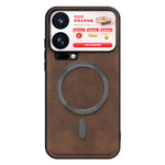 Xiaomi 18 Pro Max-skal PU TPU PC-mobilbaksida med metalllinsram