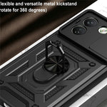 For Xiaomi Redmi Note 17 Pro Max 5G Case with Slide Camera Lid PC + TPU Kickstand Phone Cover