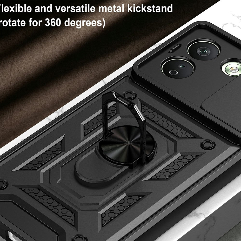 For Xiaomi Redmi Note 17 Pro Max 5G Case with Slide Camera Lid PC + TPU Kickstand Phone Cover