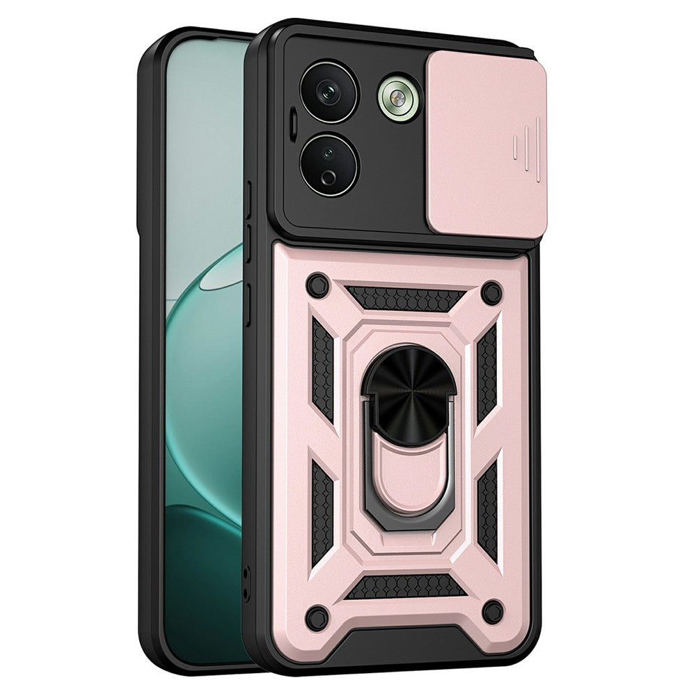 For Xiaomi Redmi Note 17 Pro Max 5G Case with Slide Camera Lid PC + TPU Kickstand Phone Cover
