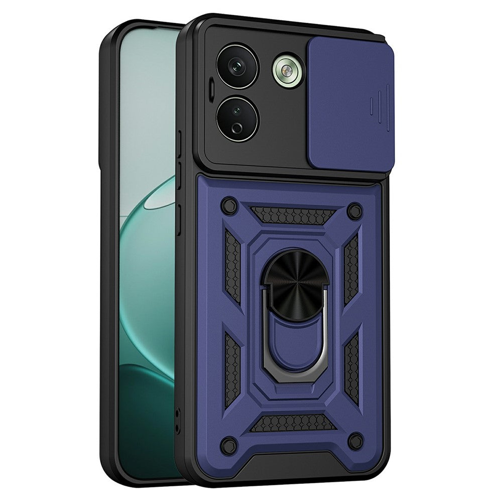 For Xiaomi Redmi Note 17 Pro Max 5G Case with Slide Camera Lid PC + TPU Kickstand Phone Cover