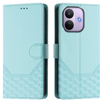For Xiaomi Redmi Note 17 Pro 5G Case Imprinted Honeycomb RFID Blocking Leather Phone Cover with Strap