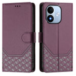 Xiaomi Redmi Note 17 5G (Global) / Xiaomi Redmi Note 17 (Indien/Kina) 5G / Xiaomi Redmi Note 17 4G (Global) Skal Präglat bikakemönster RFID-blockerande läderfodral med rem