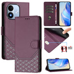 Xiaomi Redmi Note 17 5G (Global) / Xiaomi Redmi Note 17 (Indien/Kina) 5G / Xiaomi Redmi Note 17 4G (Global) Skal Präglat bikakemönster RFID-blockerande läderfodral med rem