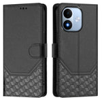 Xiaomi Redmi Note 17 5G (Global) / Xiaomi Redmi Note 17 (Indien/Kina) 5G / Xiaomi Redmi Note 17 4G (Global) Skal Präglat bikakemönster RFID-blockerande läderfodral med rem