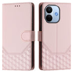 Cover til Xiaomi Redmi Note 17 Pro Max 5G / Xiaomi Redmi Note 17 Pro+ 5G med trykt honningkagemønster, RFID-blokerende læderetui med rem