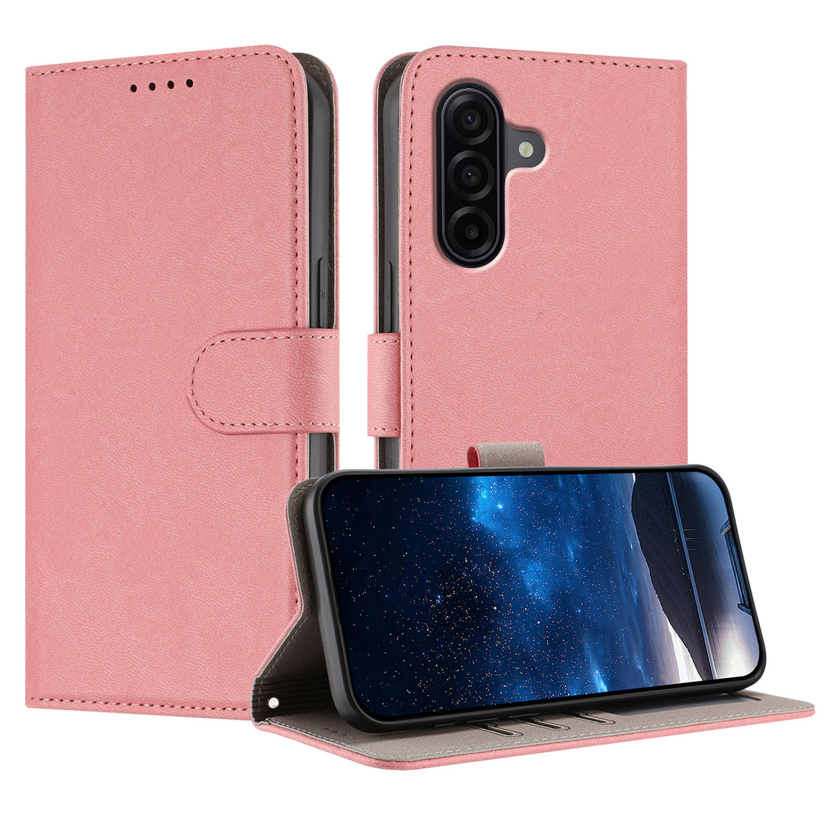 Samsung Galaxy A57 5G Läderfodral Enfärgat mobilfodral med Plånbok