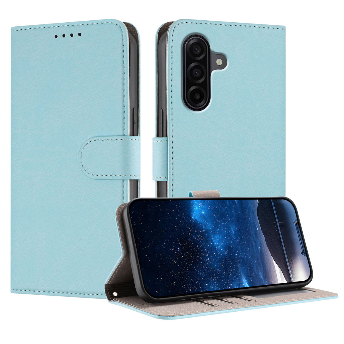 Samsung Galaxy A57 5G Läderfodral Enfärgat mobilfodral med Plånbok