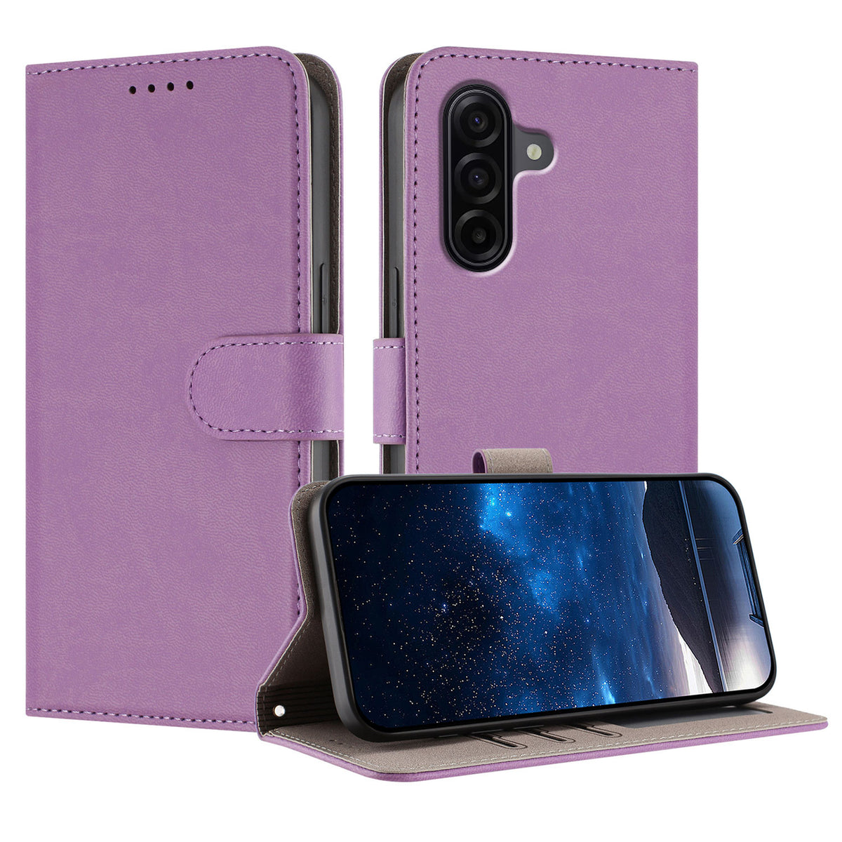 Samsung Galaxy A57 5G Läderfodral Enfärgat mobilfodral med Plånbok