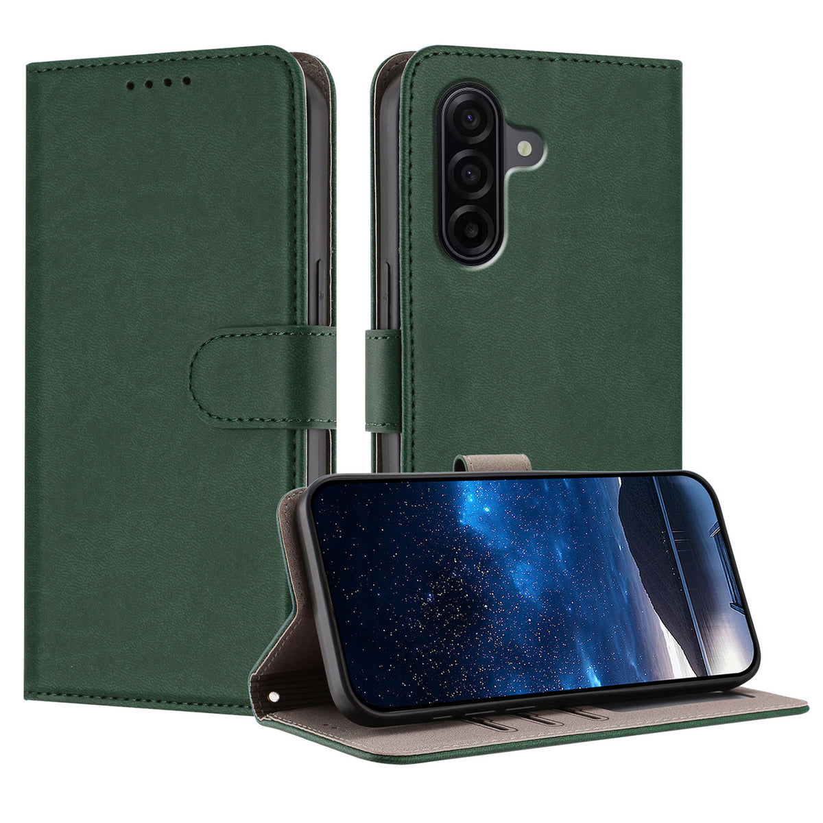 Samsung Galaxy A57 5G Läderfodral Enfärgat mobilfodral med Plånbok