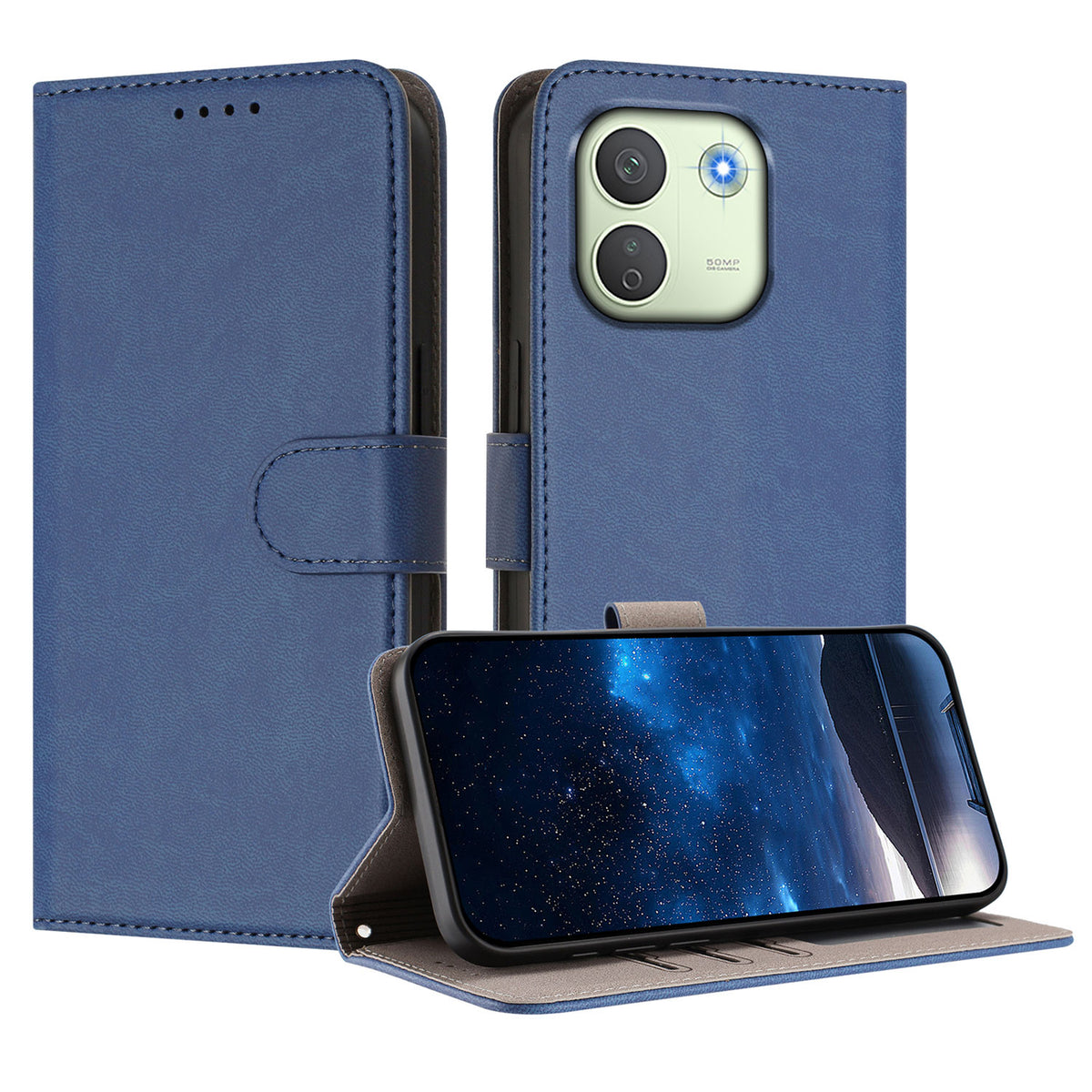 Xiaomi Redmi Note 17 Pro Max 5G / Xiaomi Redmi Note 17 Pro+ 5G Läderfodral Enfärgat mobilfodral med Plånbok