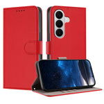 Läderfodral i enfärgat med plånbok för Samsung Galaxy S26/Galaxy S27