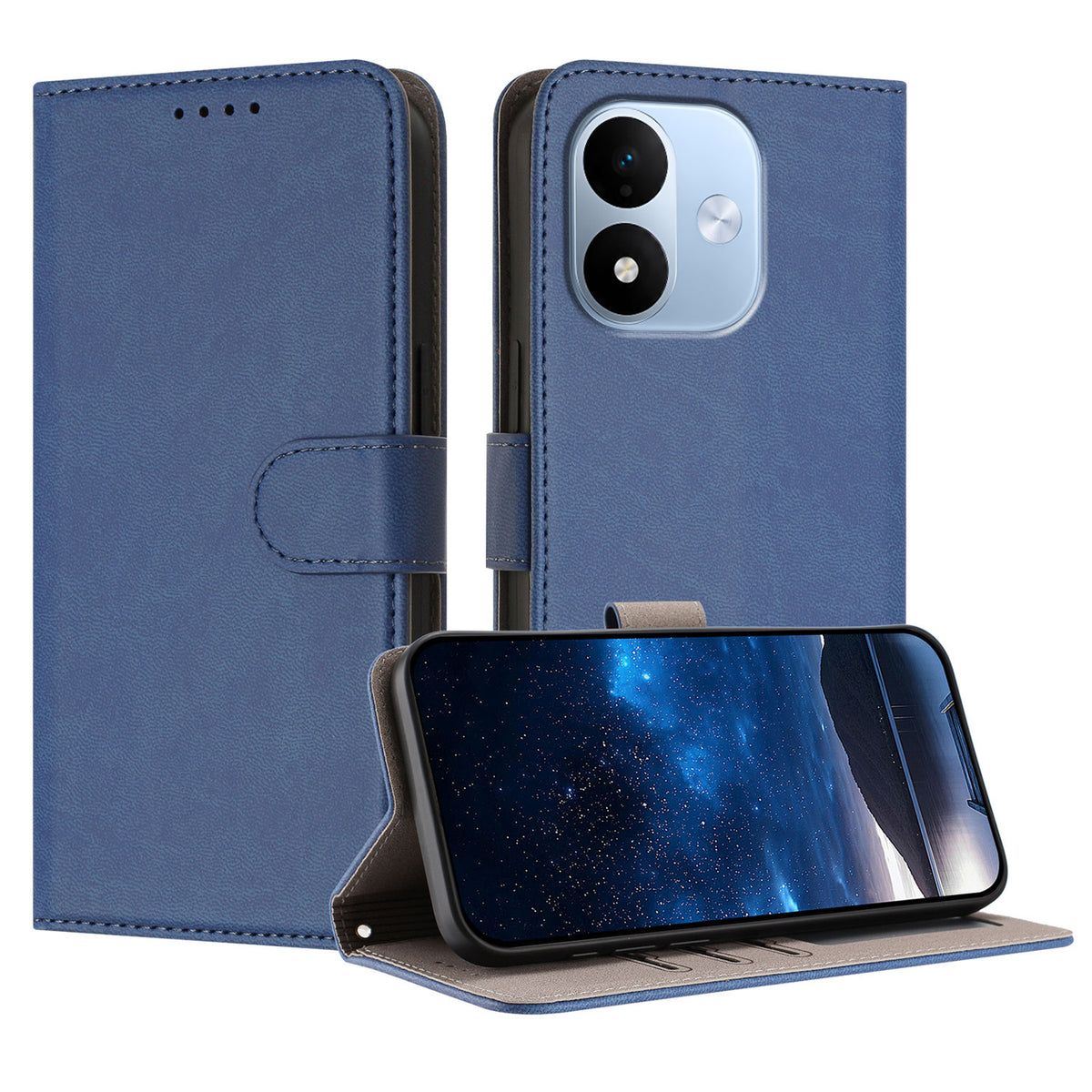 Xiaomi Redmi Note 17 Pro 5G Läderfodral Enfärgat mobilfodral med Plånbok